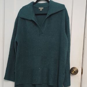 Falls Creek Women's Sz L Green V-Neck Long Sleeve Sweater NWT